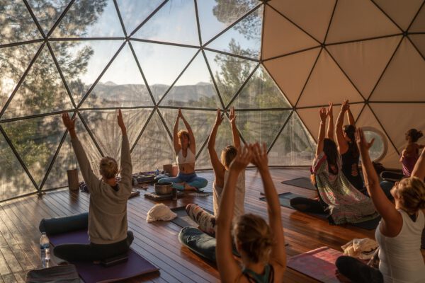 Yogadome met prachtig uitzicht Happy Life Retreat Ibiza